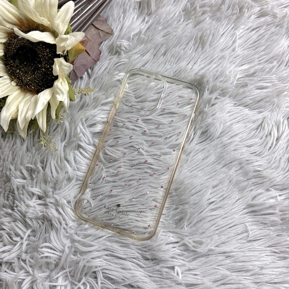 Kate spade pink  glitter dot iphone 12 pro max case - Picture 1 of 7